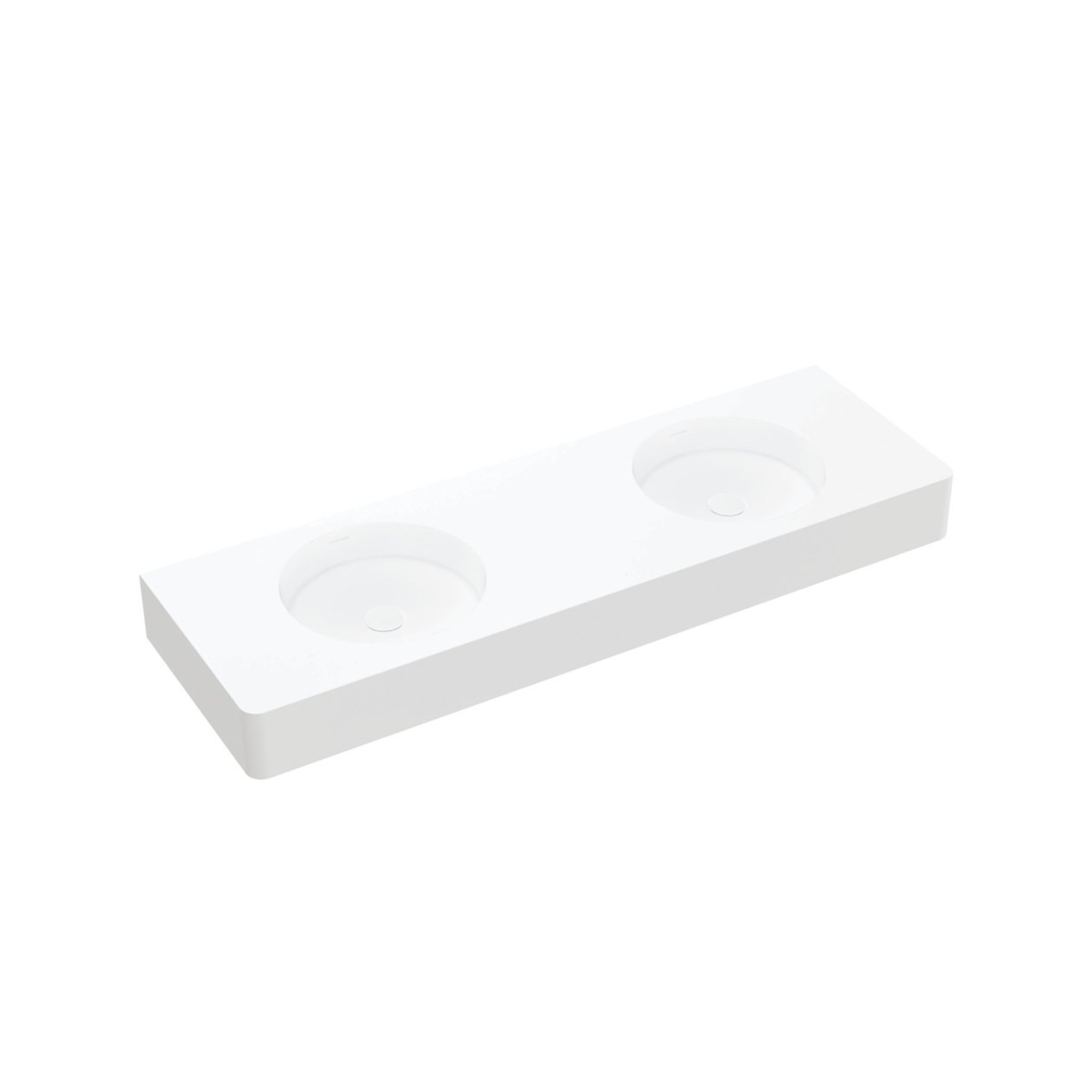 FIENZA ENCANTO SOLID SURFACE WALL HUNG BASIN MATTE WHITE 1400MM