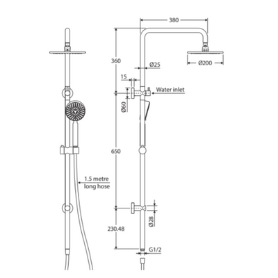 FIENZE ISABELLA TWIN SHOWER CHROME