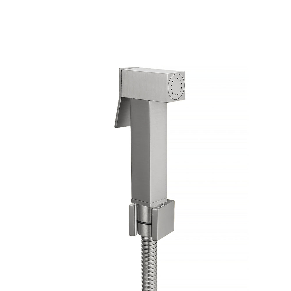 AQUAPERLA TOILET BIDET SPRAY KIT BRUSHED NICKEL 111MM