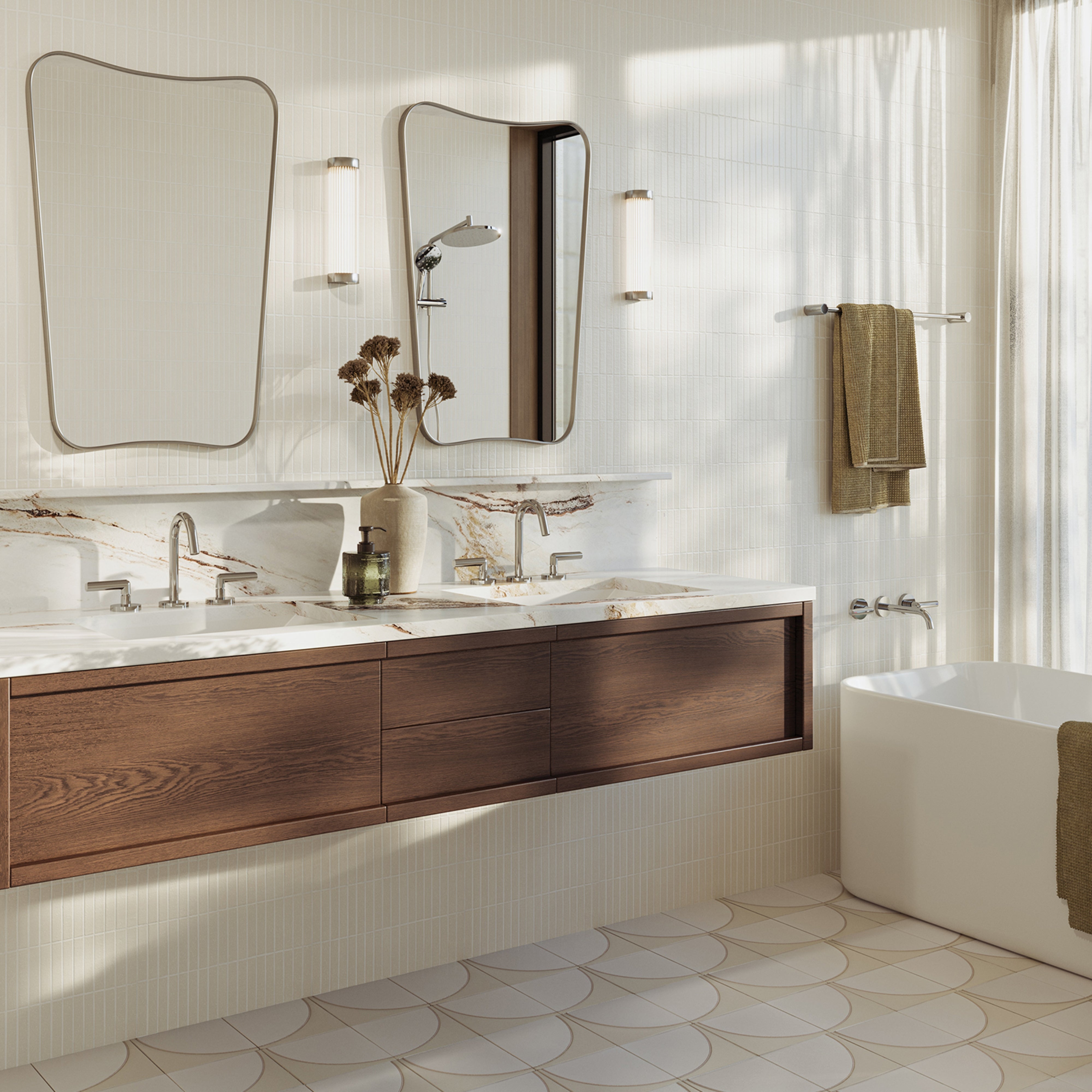 PHOENIX VIVID SLIMLINE LEAD FREE PLUS LEVER WALL TOP ASSEMBLIES EXTENDED SPINDLES CHROME