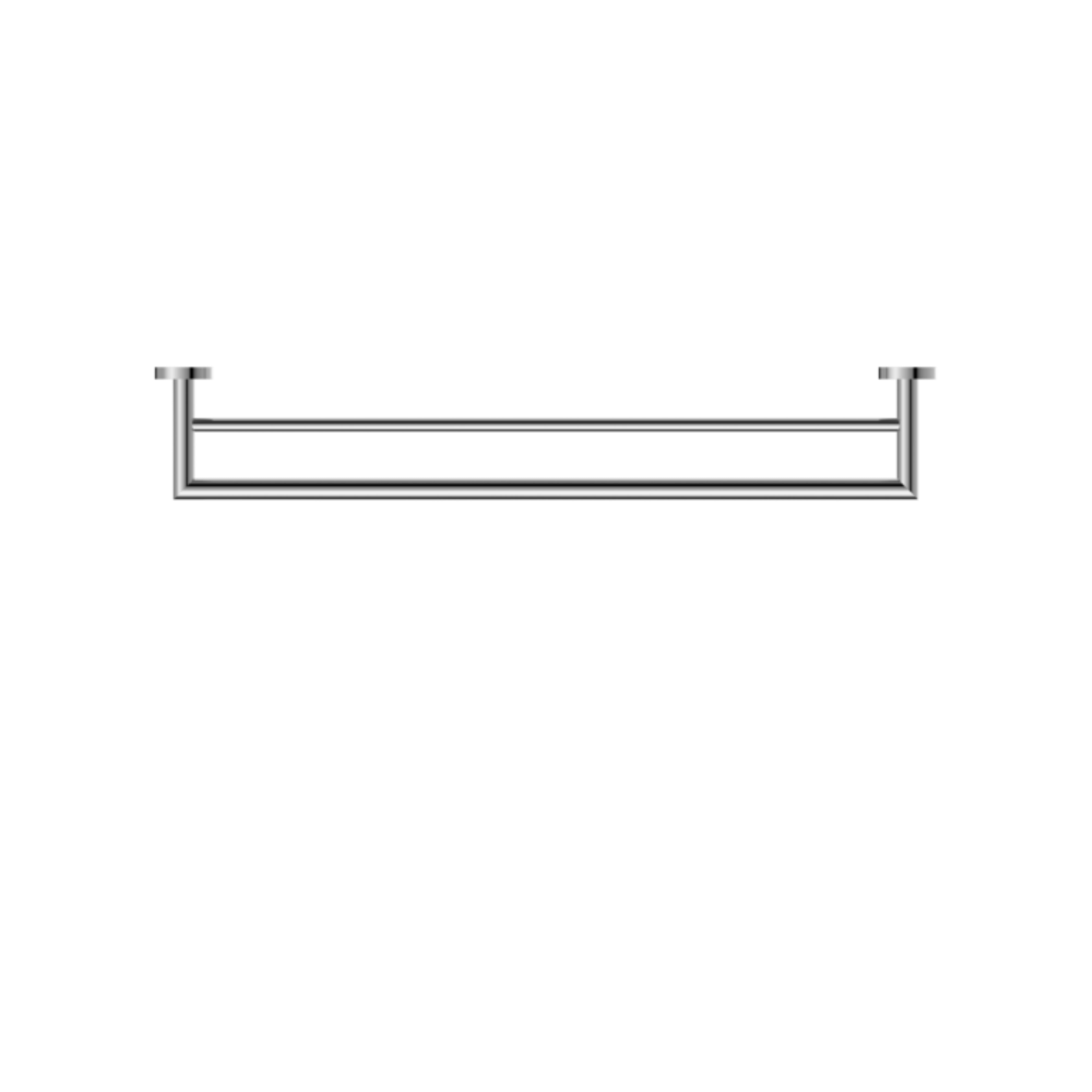 NERO DOLCE DOUBLE TOWEL RAIL CHROME (AVAILABLE IN 700MM AND 900MM)