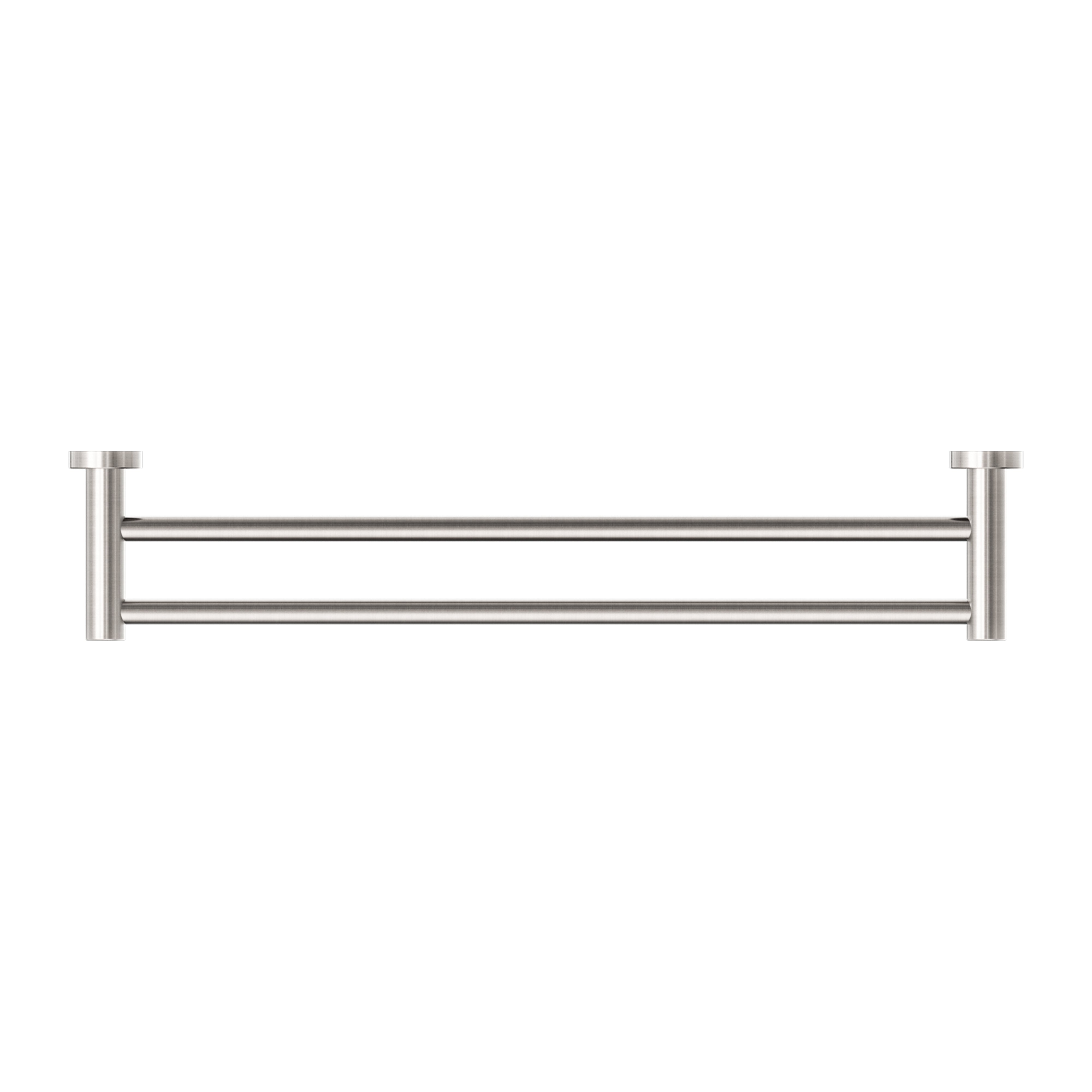 NERO CLASSIC NON-HEATED DOUBLE TOWEL RAIL BRUSHED NICKEL (AVAILABLE IN 600MM AND 800MM)