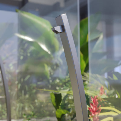 RAINWARE NOOSA FREESTANDING OUTDOOR HOT AND COLD SHOWER AND FOOTWASH STAINLESS STEEL