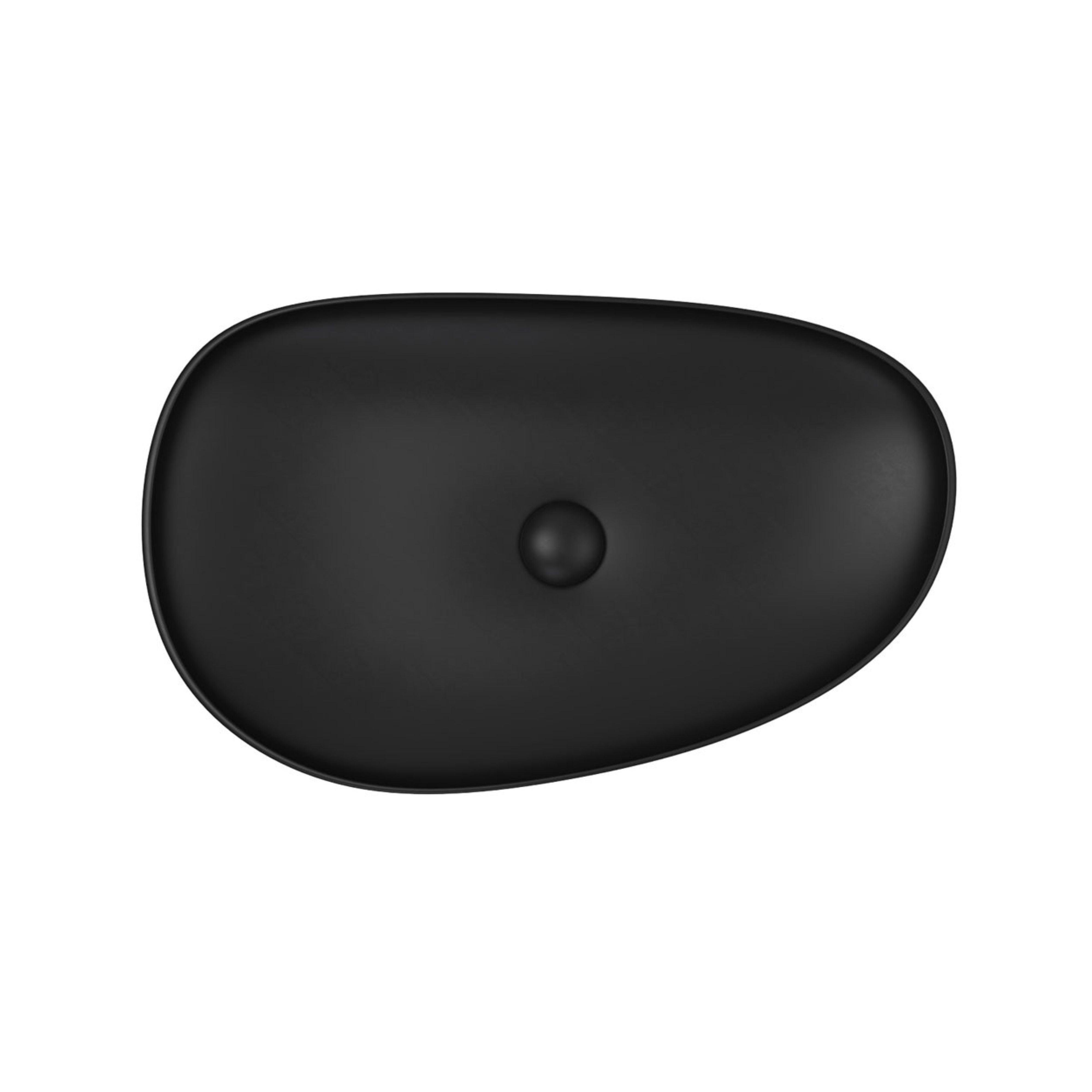 FIENZA PEBBLE ABOVE COUNTER BASIN MATTE BLACK 650MM
