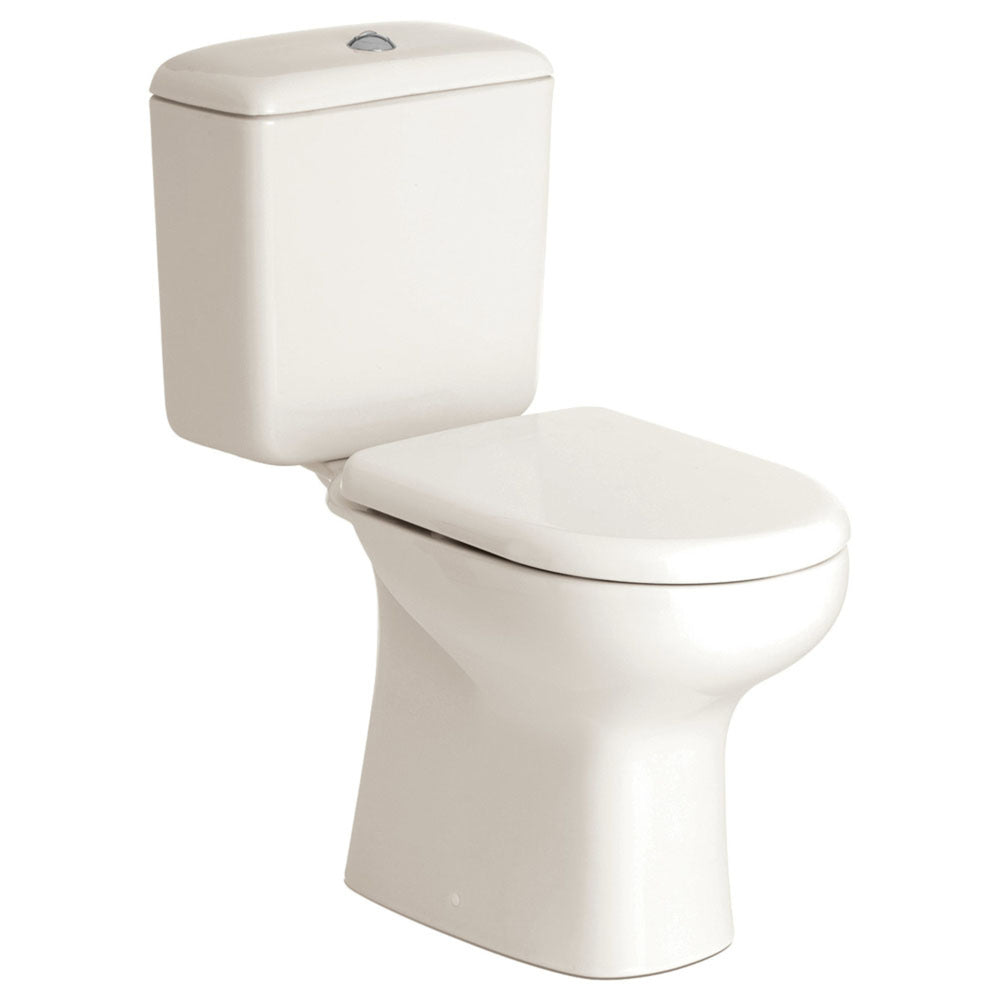 FIENZA RAK LIWA CLOSE COUPLED TOILET SUITE IVORY WITH S-TRAP