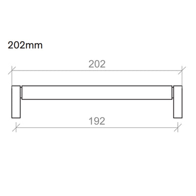 TIMBERLINE KNURLED BAR HANDLE SATIN GOLD (AVAILABLE IN 106MM, 202MM AND 330MM)
