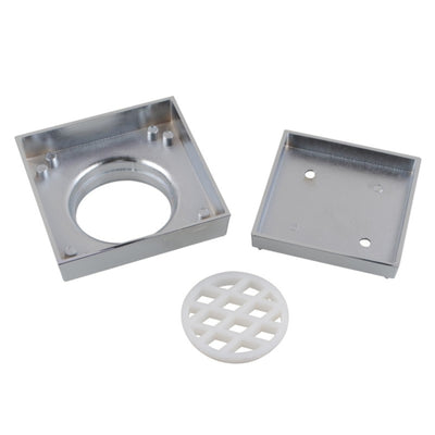 AQUAPERLA TILE INSERT SHOWER GRATE DRAIN CHROME 115MM