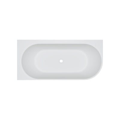 FIENZA MATTA SOLID SURFACE LEFT CORNER BATHTUB MATTE WHITE 1750MM
