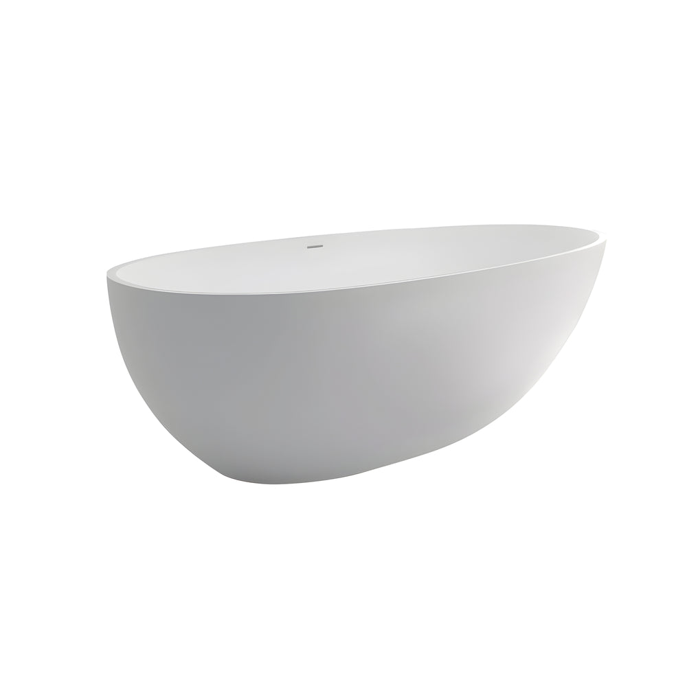 FIENZA BAHAMA SOLID SURFACE FREESTANDING BATHTUB MATTE WHITE (AVAILABLE IN 1500MM AND 1685MM)