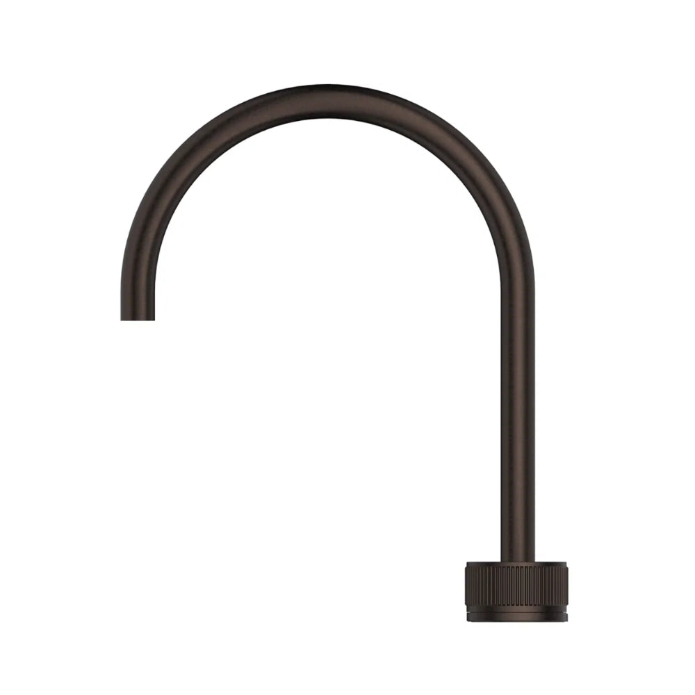 BELLA VISTA MICA FLUTED LEAD FREE GOOSENECK HOB SINK/BASIN MIXER SET 311MM DUSK BRONZE