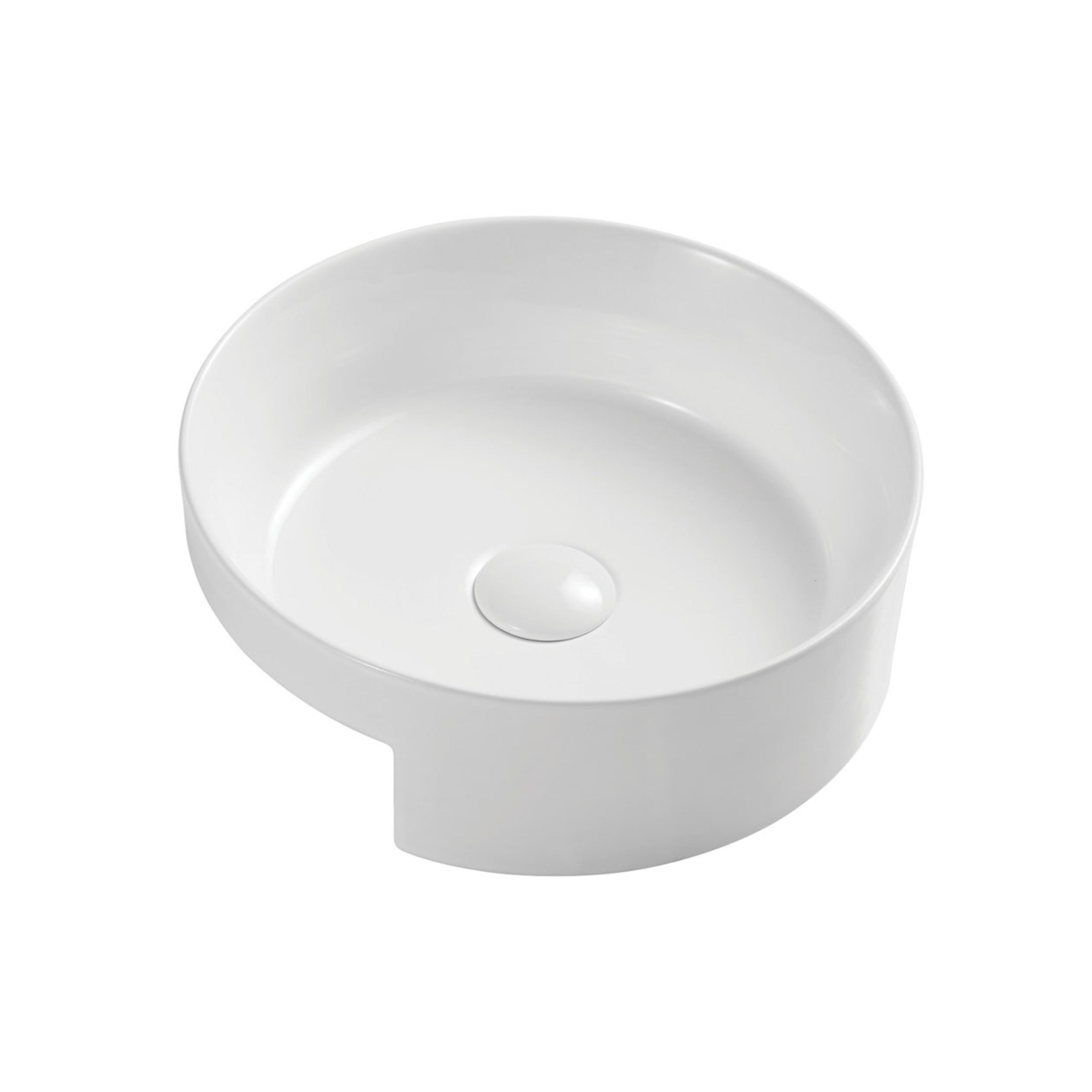 FIENZA REBA SEMI-RECESSED BASIN GLOSS WHITE 360MM