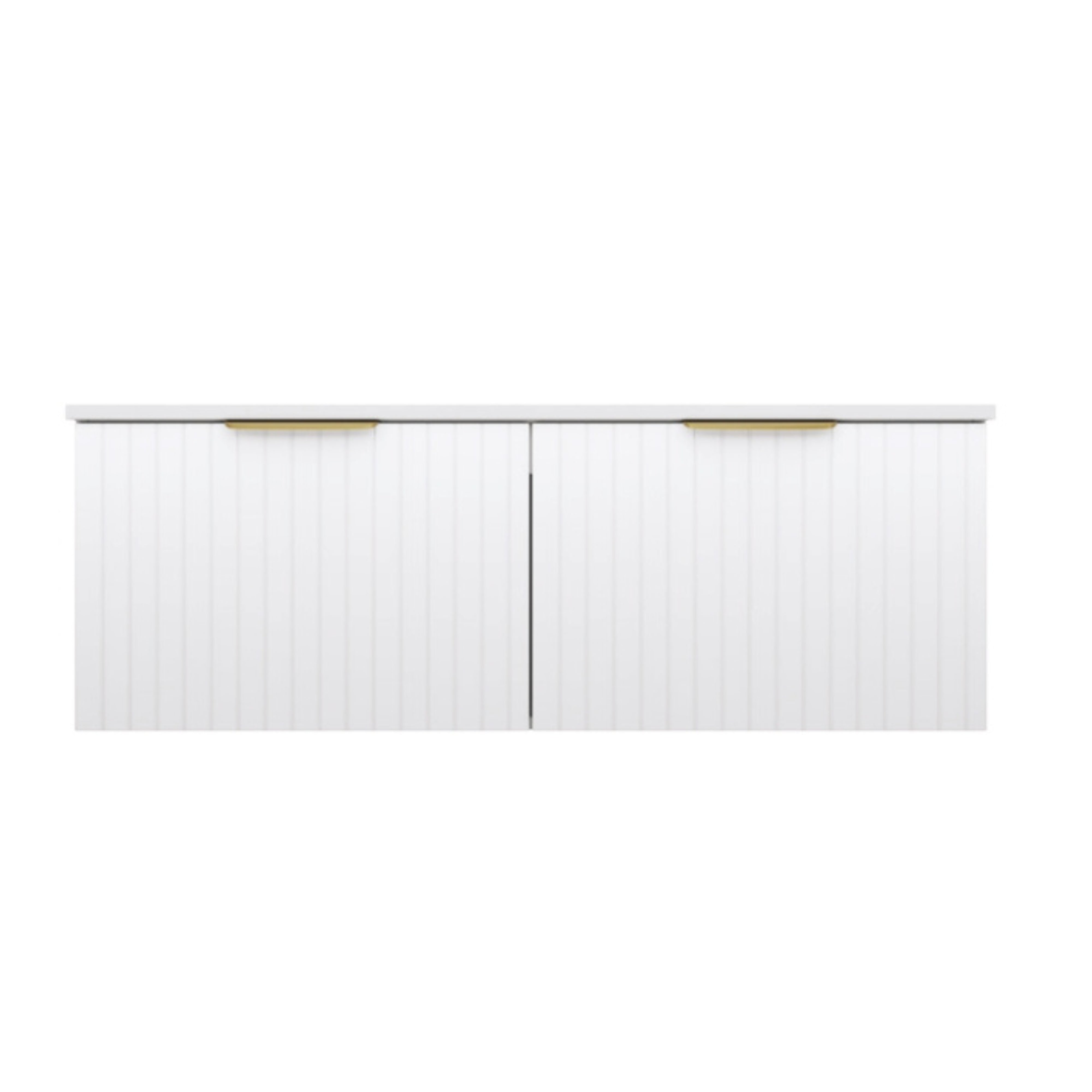 FIENZA BAYVIEW ULTRA WHITE MATTE 1200MM DOUBLE BOWL WALL HUNG VANITY