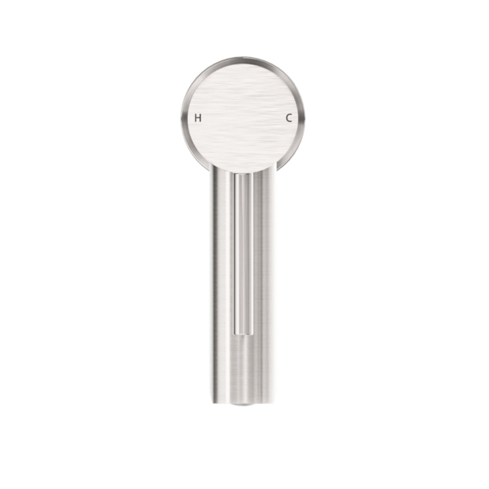 NERO DOLCE LEAD FREE BASIN MIXER STRAIGHT SPOUT 156MM BRUSHED NICKEL