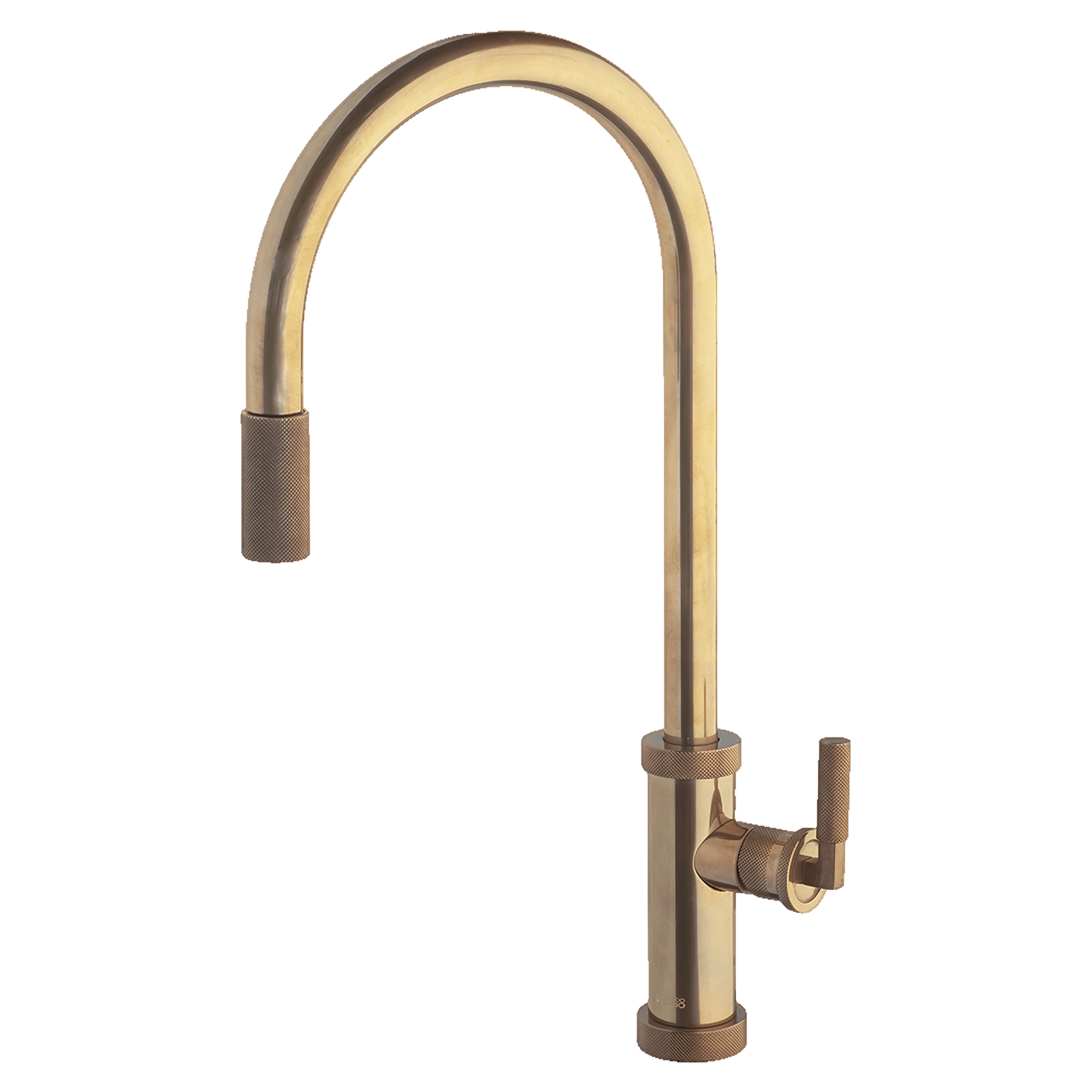 ARMANDO VICARIO URBAN D PULL-OUT SINK MIXER NATURAL BRASS