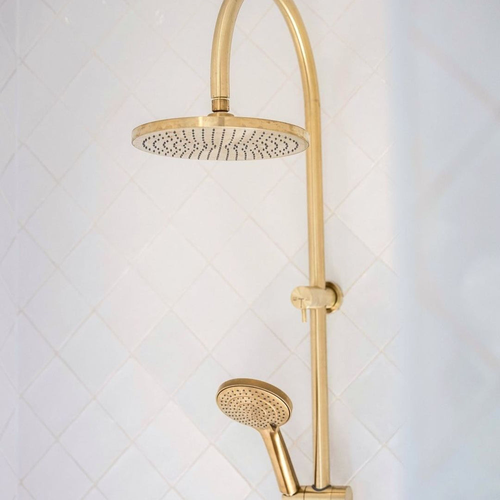 NERO OPAL TWIN SHOWER WITH AIR SHOWER 339MM BRUSHED GOLD