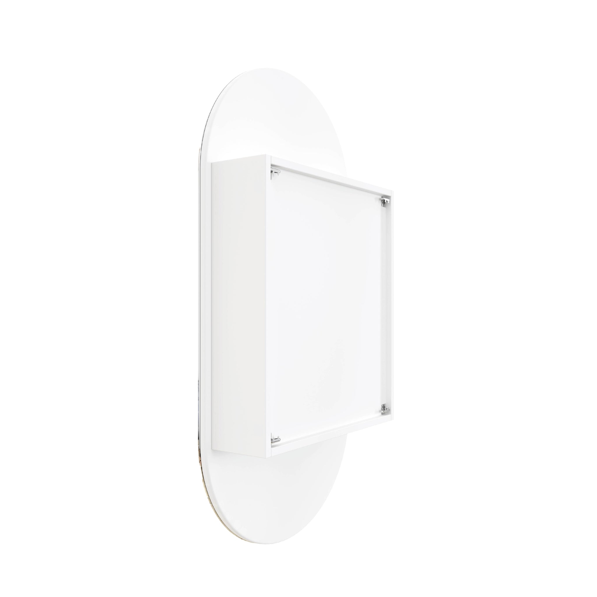 THERMOGROUP ABLAZE PILL SHAPE MIRROR CABINET WHITE 500X1000MM