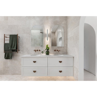 THERMOGROUP ROUND HEATED LADDER RAIL POLISHED ROSE GOLD 800MM