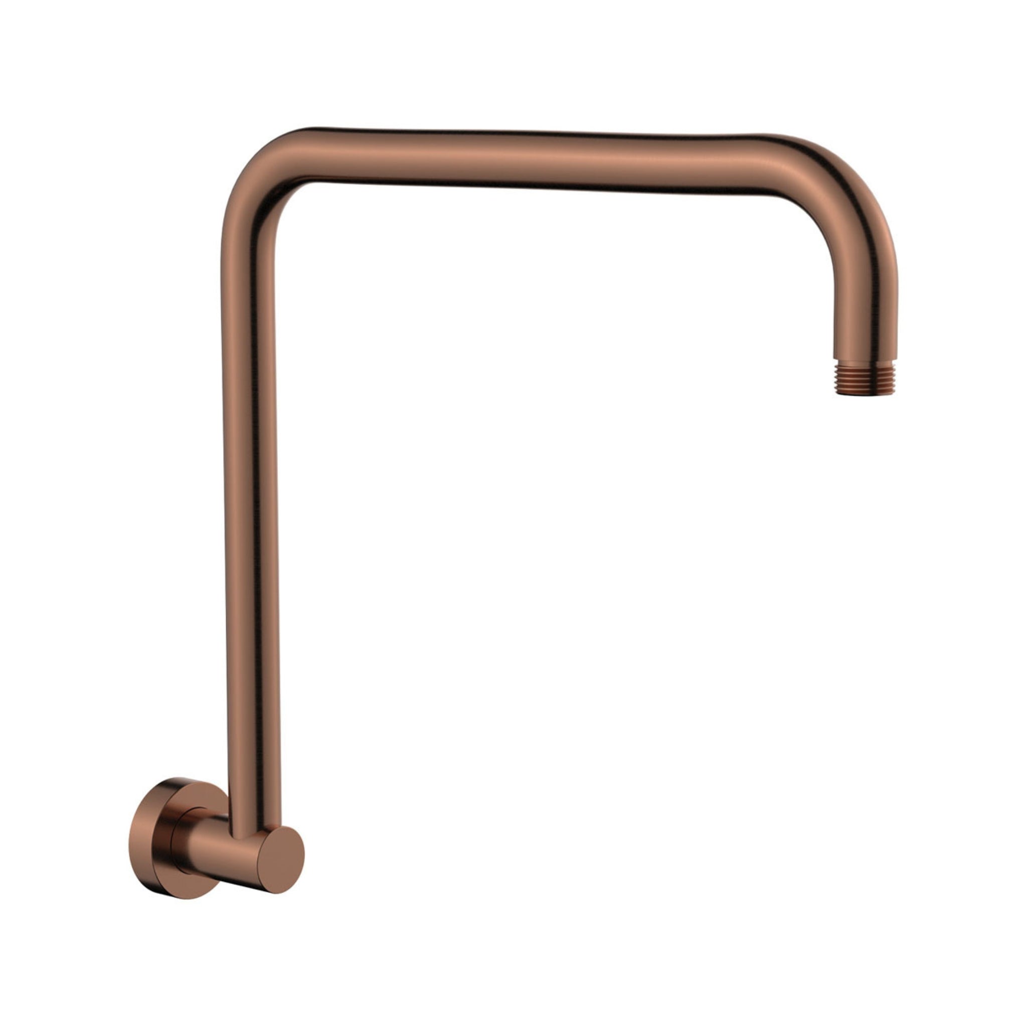 FIENZA ROUND FIXED GOOSENECK SHOWER ARM 322MM BRUSHED COPPER