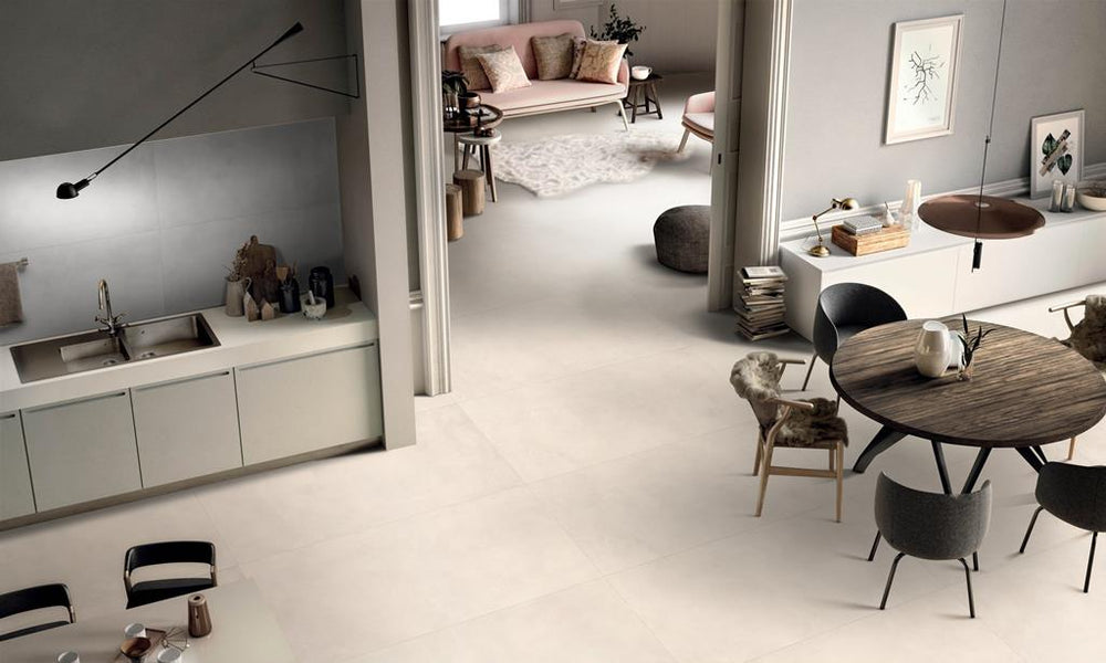 MUSES KOLOR WHITE MATTE 600X1200MM RECTANGULAR TILE (PER BOX)