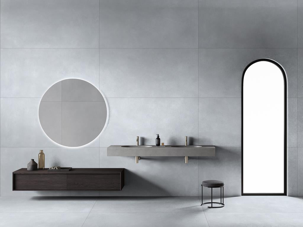 MUSES KOLOR LIGHT GREY MATTE 600X600MM SQUARE TILE (PER BOX)