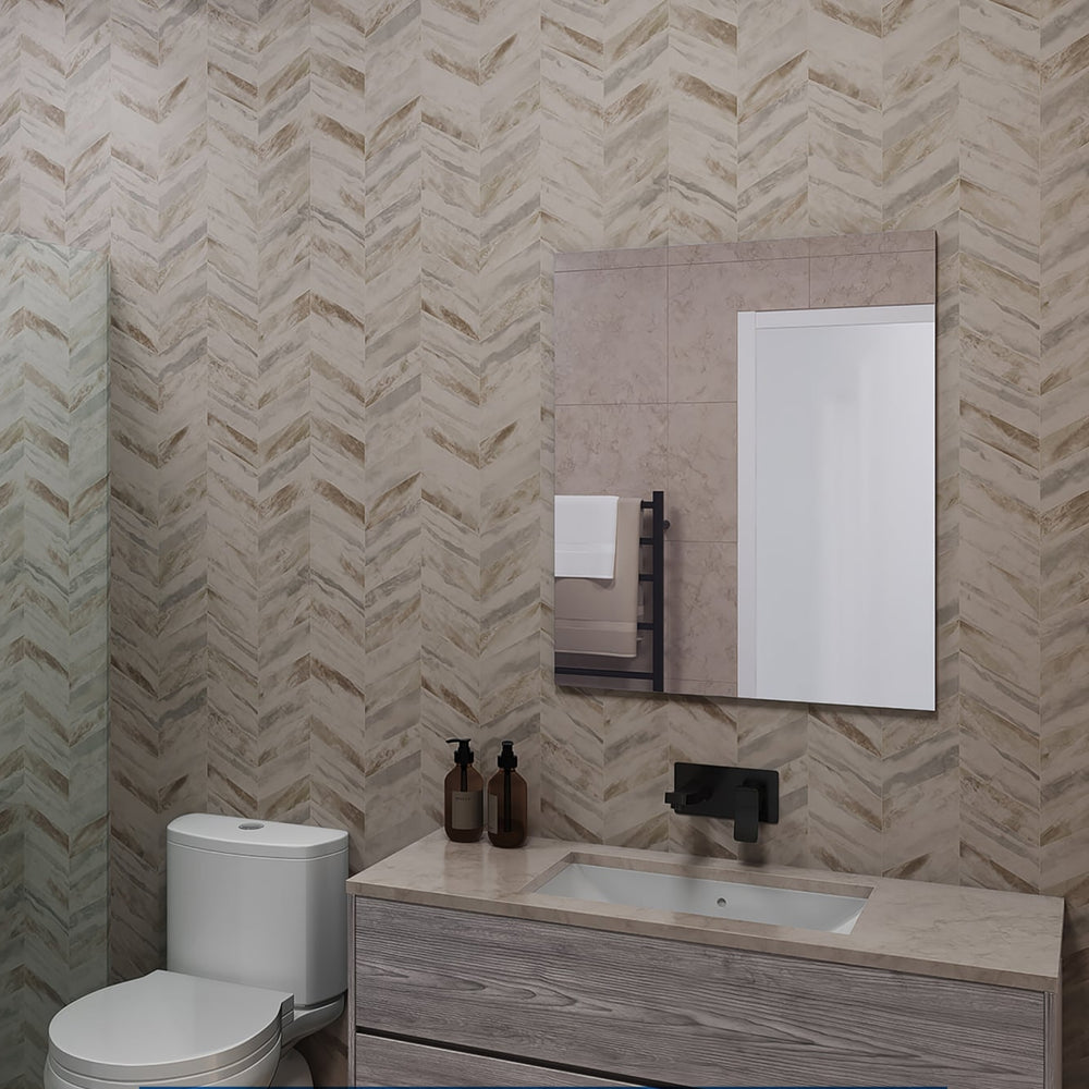 THERMOGROUP ABLAZE RECTANGLE POLISHED EDGE MIRROR 600X750MM