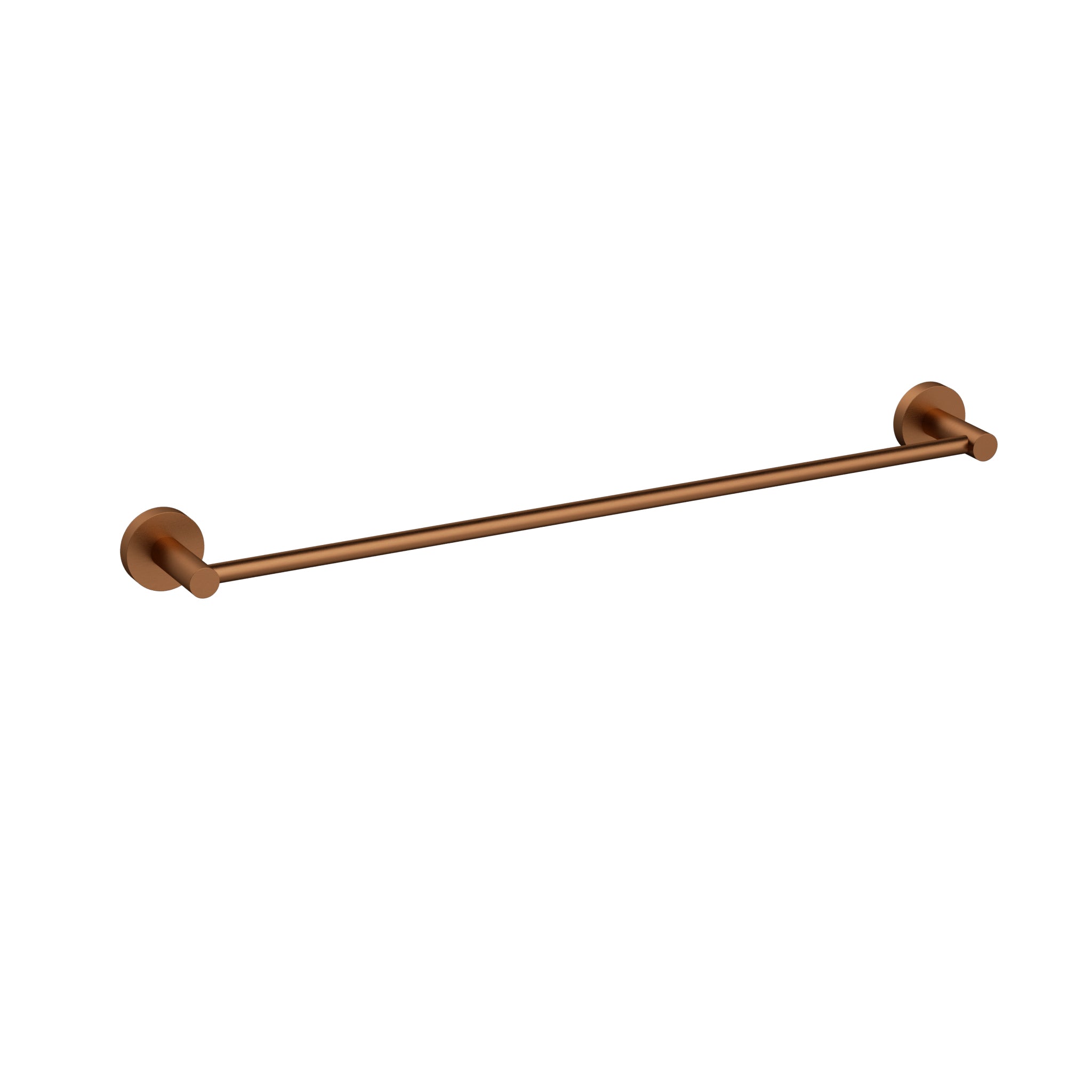 IKON OTUS SLIMLINE SS304 NON-HEATED TOWEL RAIL SINGLE 600MM BRUSHED COPPER