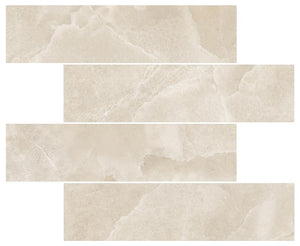 MUSES ONYX BEIGE POLISHED 75X300MM SUBWAY TILE (PER BOX)