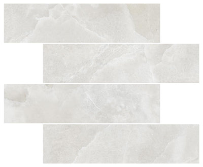 MUSES ONYX LIGHT GREY POLISHED 75X300MM SUBWAY TILE (PER BOX)