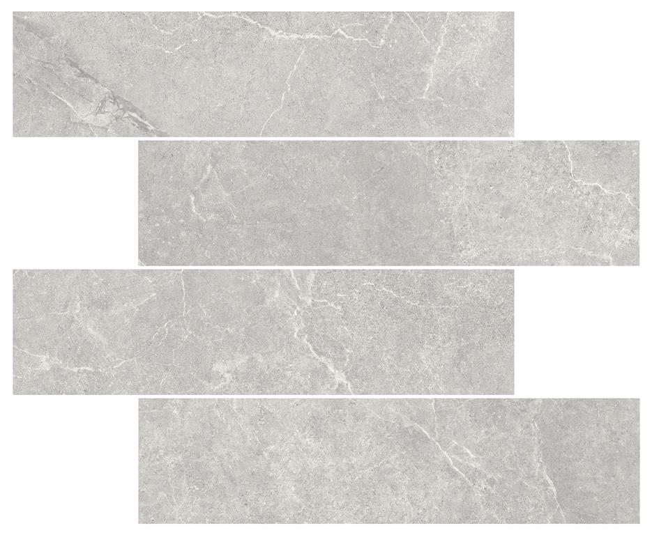 MUSES PETRA MIX LIGHT GREY FELLTEC 75X300MM SUBWAY TILE (PER BOX)