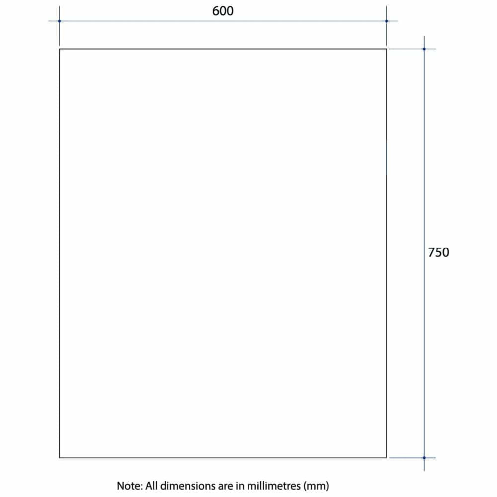 THERMOGROUP ABLAZE RECTANGLE POLISHED EDGE MIRROR 600X750MM