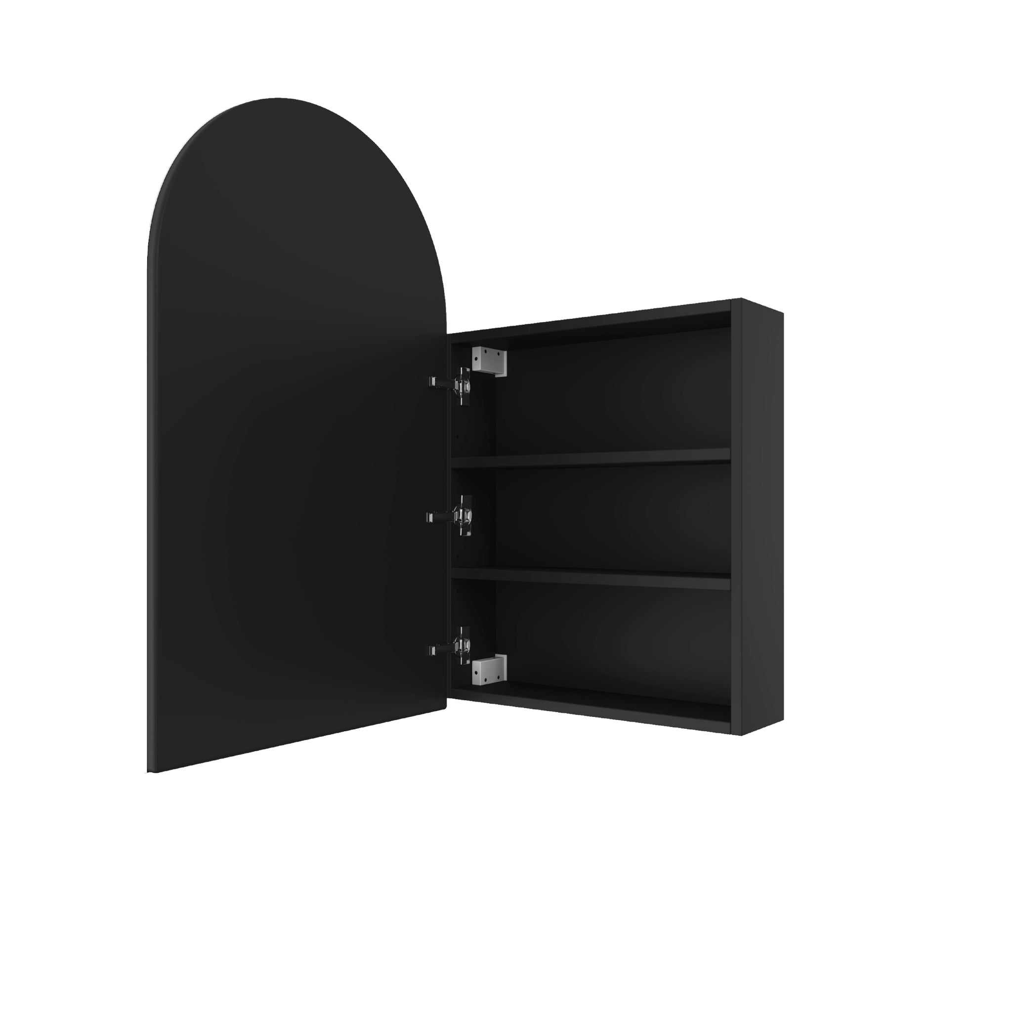 THERMOGROUP ABLAZE ARCH MIRROR CABINET BLACK 500X800MM