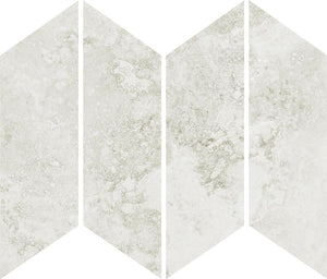 MUSES IMPERIAL STONE IVORY FELLTEC 73X260MM CHEVRON MOSAIC TILE (PER BOX)