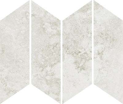MUSES IMPERIAL STONE IVORY FELLTEC 73X260MM CHEVRON MOSAIC TILE (PER BOX)