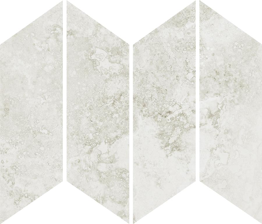 MUSES IMPERIAL STONE IVORY FELLTEC 73X260MM CHEVRON MOSAIC TILE (PER BOX)