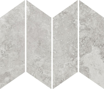 MUSES IMPERIAL STONE LIGHT GREY FELLTEC 73X260MM CHEVRON MOSAIC TILE (PER BOX)