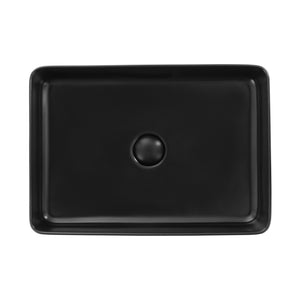 SEIMA PLATI 030 ABOVE COUNTER BASIN SILK MATTE BLACK 500MM