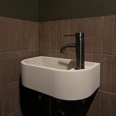 NOOD CO LOOP 01 ABOVE COUNTER / WALL HUNG BASIN CLOUD 440MM