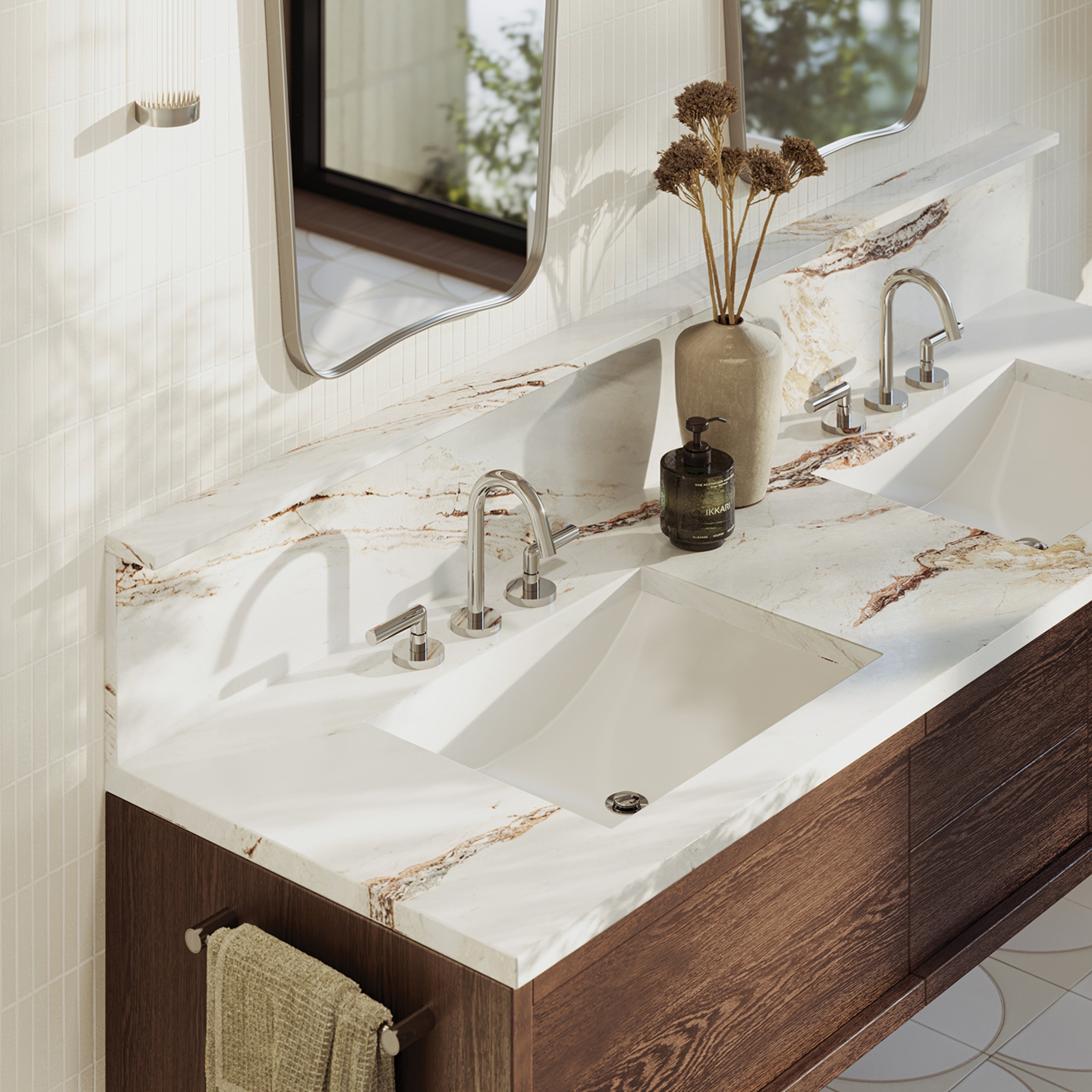 PHOENIX VIVID SLIMLINE LEAD FREE PLUS THREE-PIECE LEVER BASIN SET CHROME