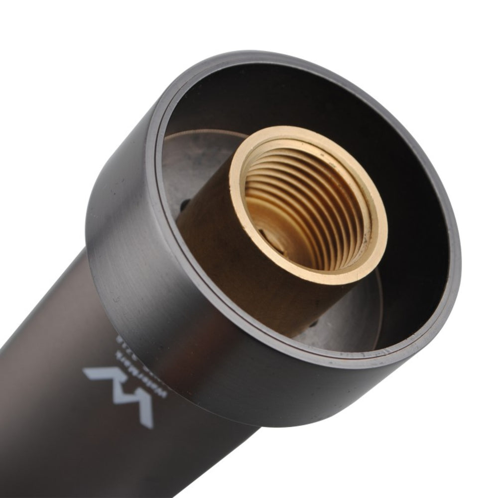 AQUAPERLA RUSHY WALL SPOUT 219MM GUN METAL GREY