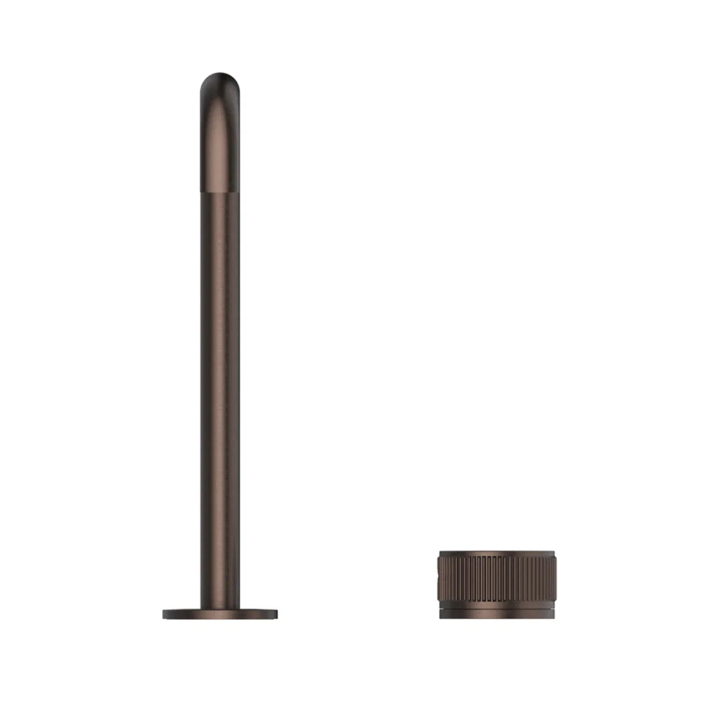 BELLA VISTA MICA LEAD FREE FLUTED SOFT-SQUARE HOB SINK/BASIN MIXER SET 275MM DUSK BRONZE