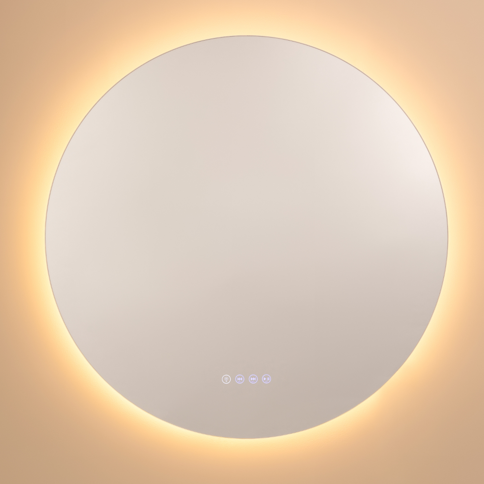 LUNARGLOW ECLIPSE ROUND 3 COLOUR LIGHTS FRAMELESS LED MIRROR 750MM