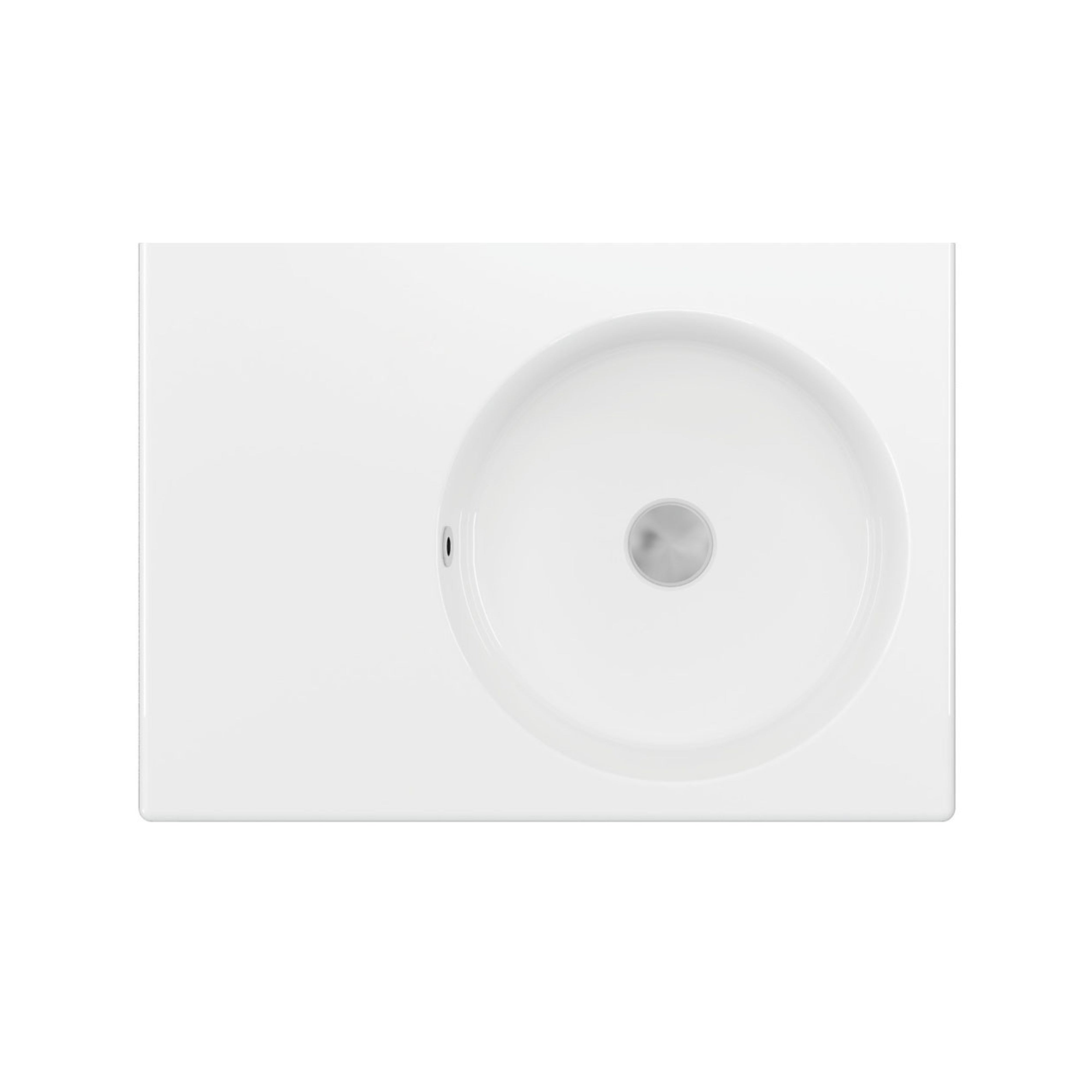 FIENZA REBA WALL HUNG RIGHT-HAND BASIN GLOSS WHITE 600MM