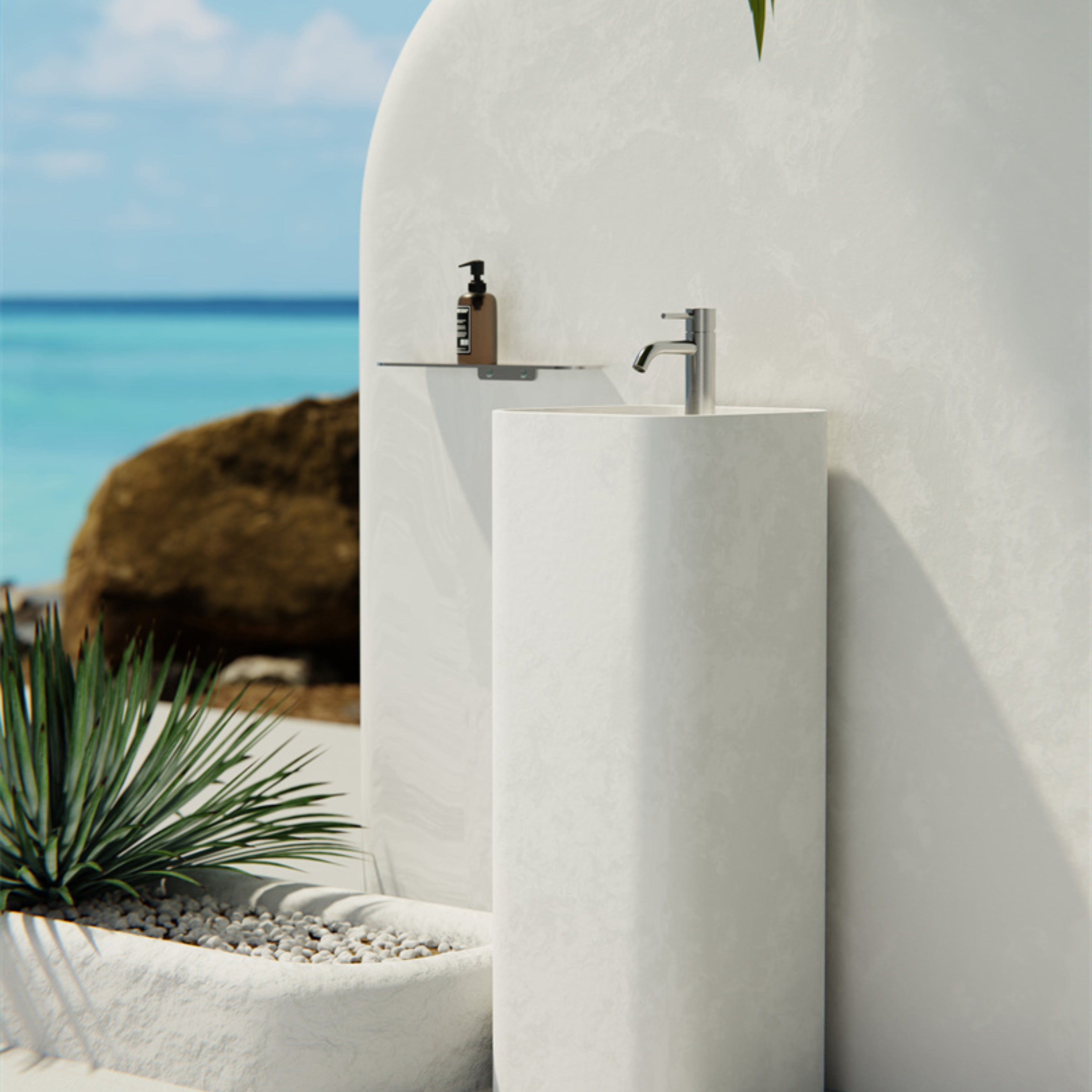 NERO ZEN BASIN MIXER 157MM BRUSHED NICKEL