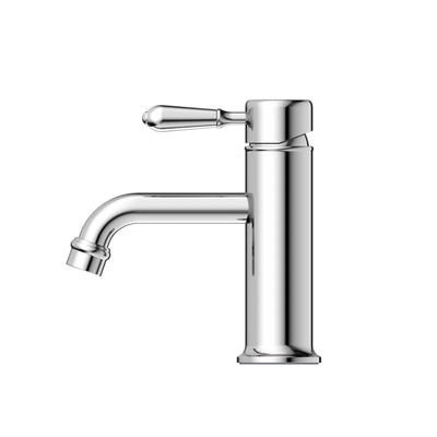 NERO YORK STRAIGHT BASIN MIXER WITH METAL LEVER 170MM CHROME