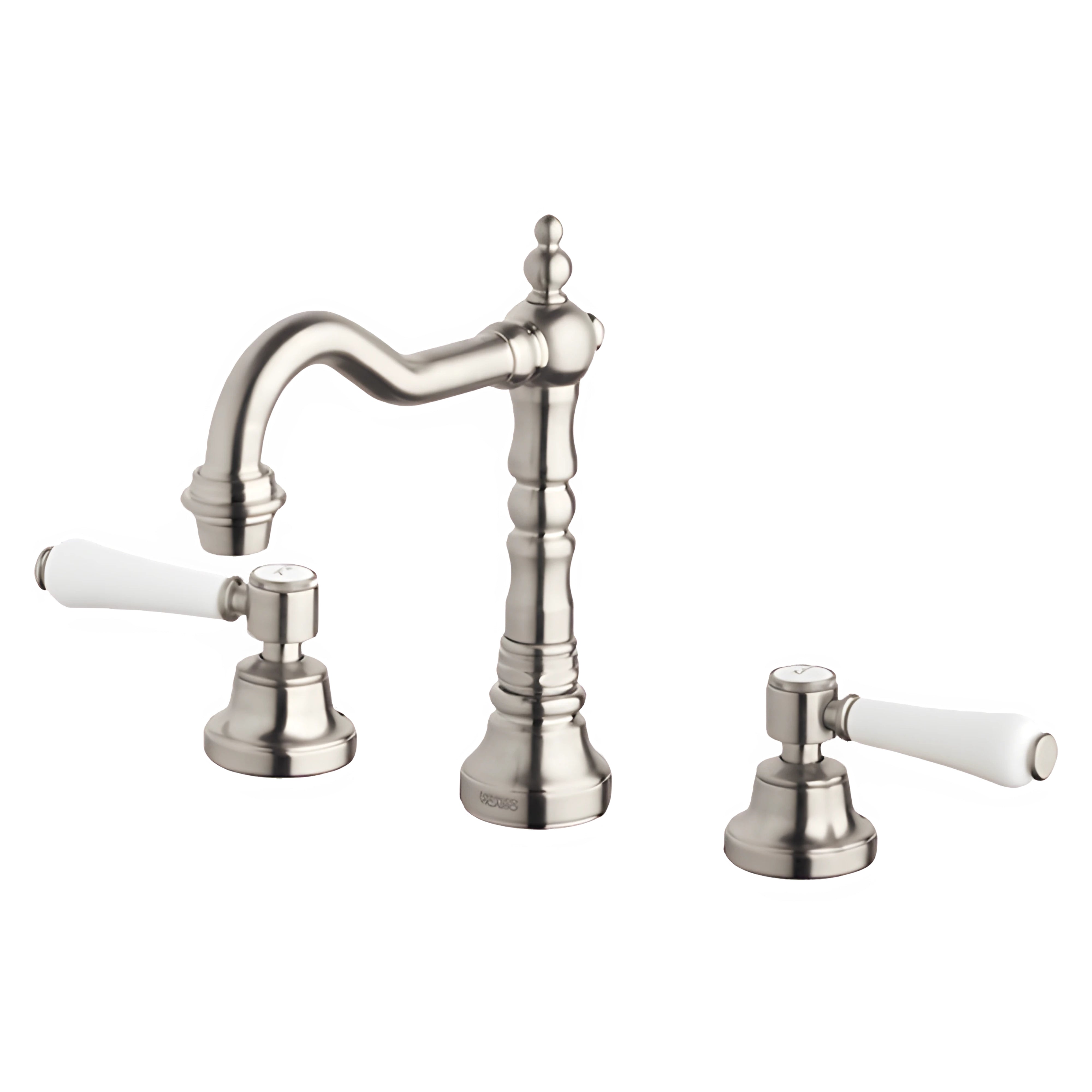 ARMANDO VICARIO PROVINCIAL THREE PIECE BASIN SET WITH LEVER HANDLES BRUSHED NICKEL