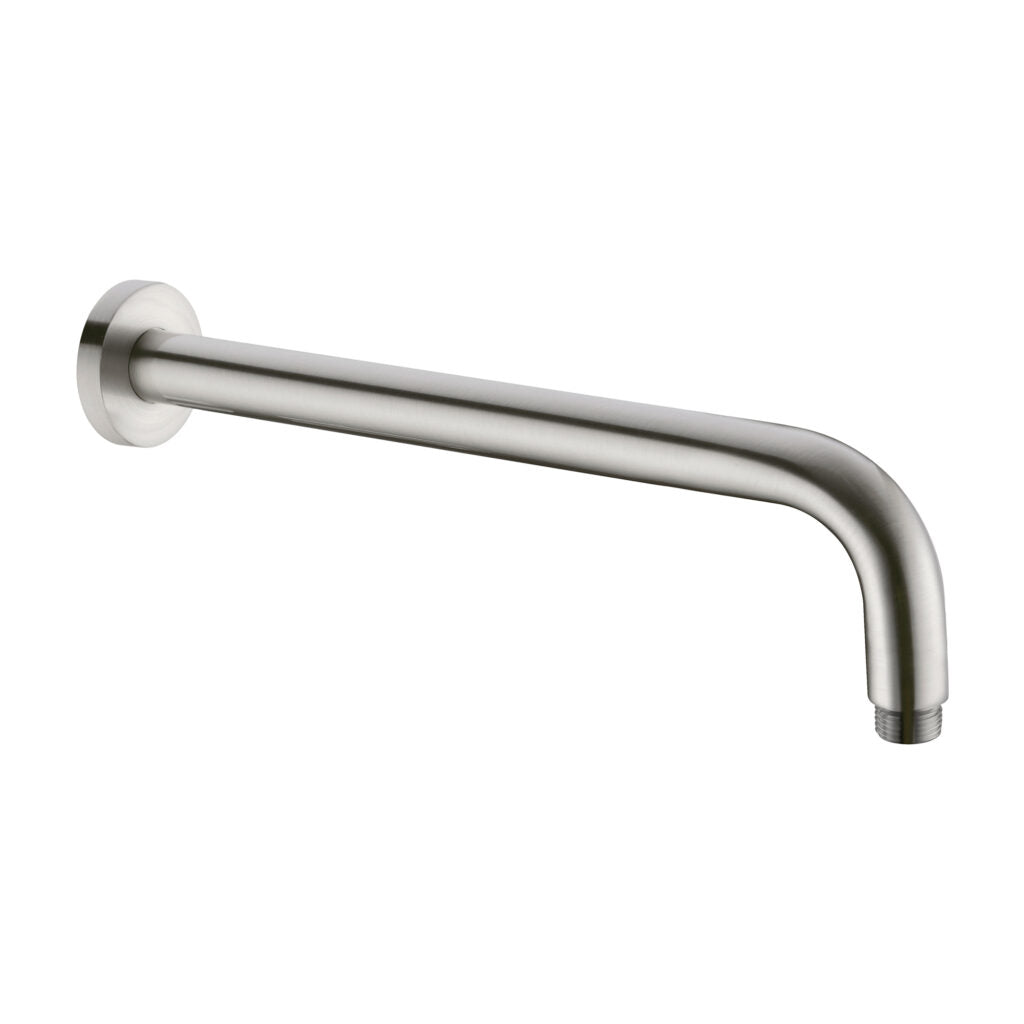 NERO ROUND SHOWER ARM BRUSHED NICKEL (AVAILABLE IN 330MM AND 500MM)
