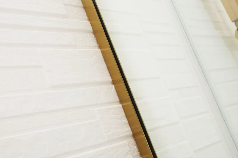 COVEY WALL TO WALL FRAMELESS SINGLE SLIDING DOOR BATH SCREEN BRUSHED GOLD