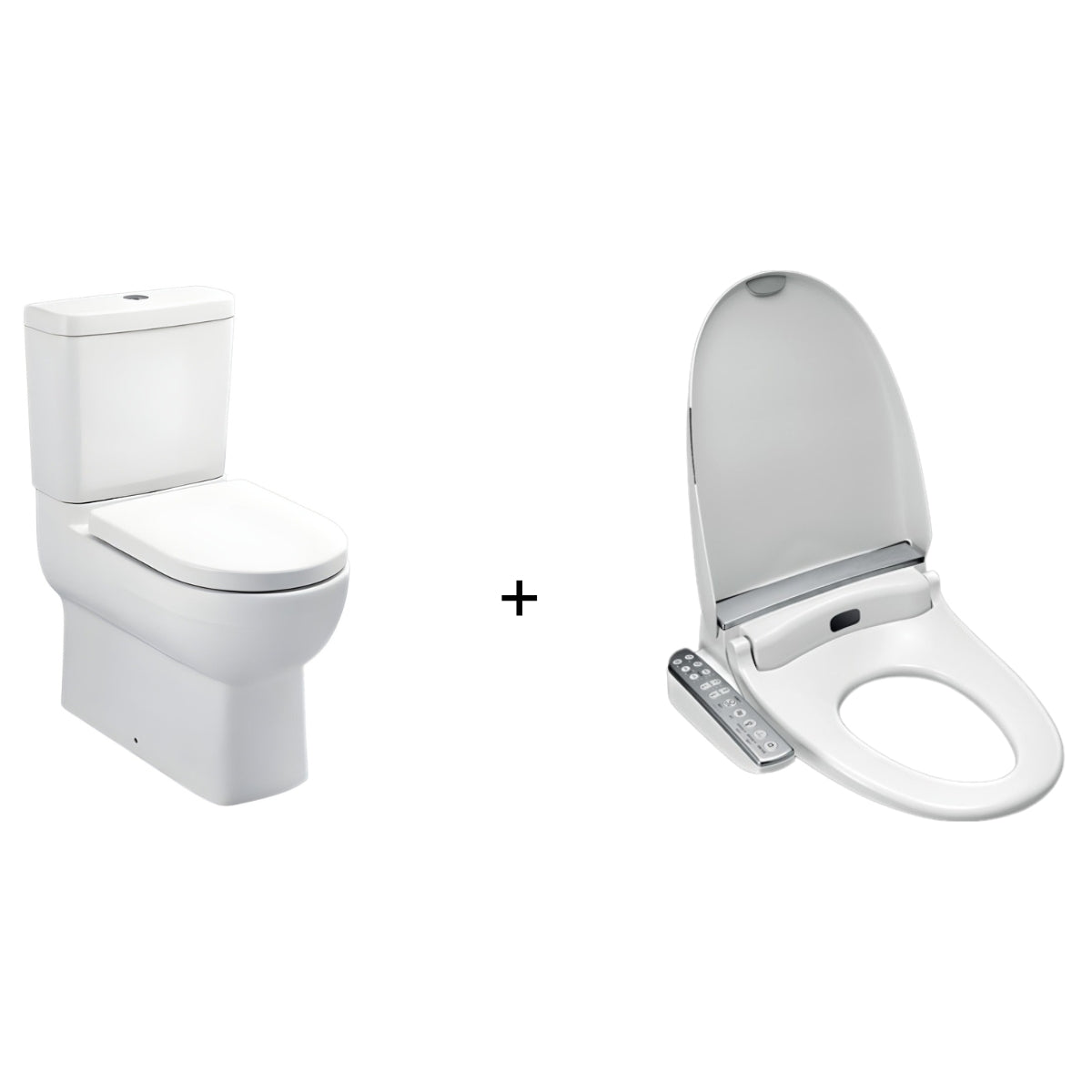 KOHLER ELECTRONIC BIDET SEAT W/ SIDE CONTROL AND REACH COMPACT BACK TO WALL PACKAGE ELONGATED GLOSS WHITE