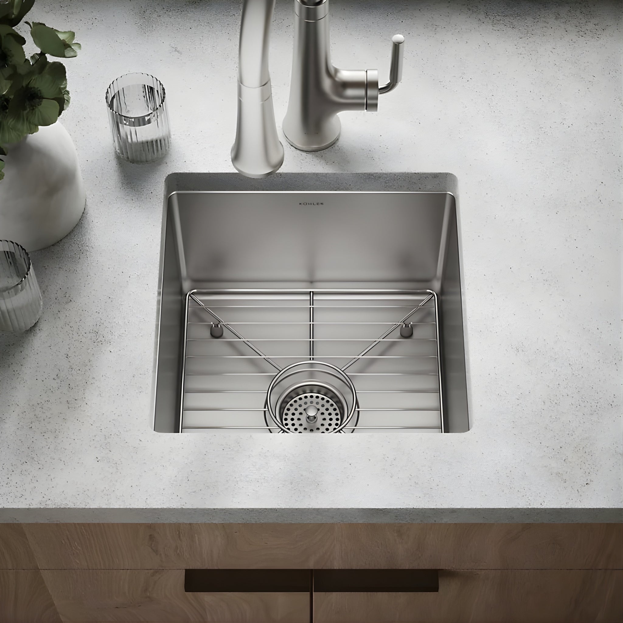 KOHLER STRIVE UNDERMOUNT KITCHEN SINK STAINLESS STEEL 381MM