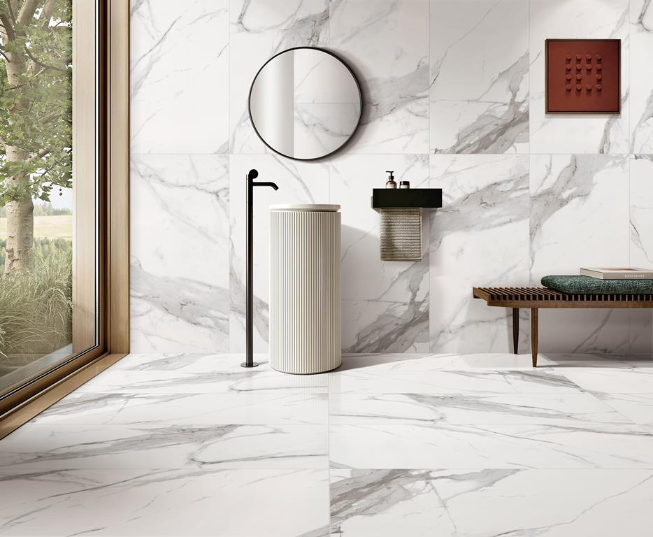 MUSES CALACATTA PRO FELLTEC 600X600MM SQUARE TILE (PER BOX)